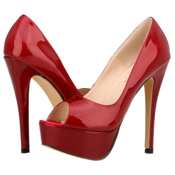summer patent leather 14cm women's shoes european and american fight color fish mouth fine with high heels young daily dress, Black
summer patent leather 14cm women's shoes european and american fight color fish mouth fine with high heels young daily dress, Black