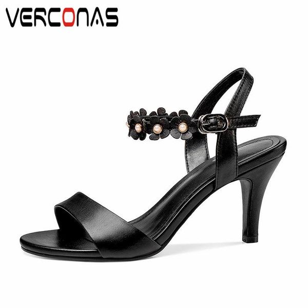 dress shoes verconas 2021 fashion woman pumps genuine leather summer sandals flower decoration pointed toe thin high heels, Black
dress shoes verconas 2021 fashion woman pumps genuine leather summer sandals flower decoration pointed toe thin high heels, Black