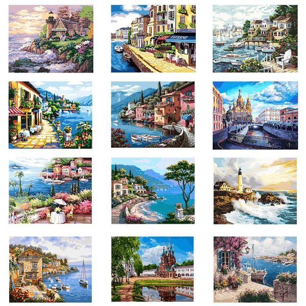 paintings diy oil painting paint by numbers"seaside house series" acrylic drawing on canvas wall art hand painted home decor
paintings diy oil painting paint by numbers"seaside house series" acrylic drawing on canvas wall art hand painted home decor
