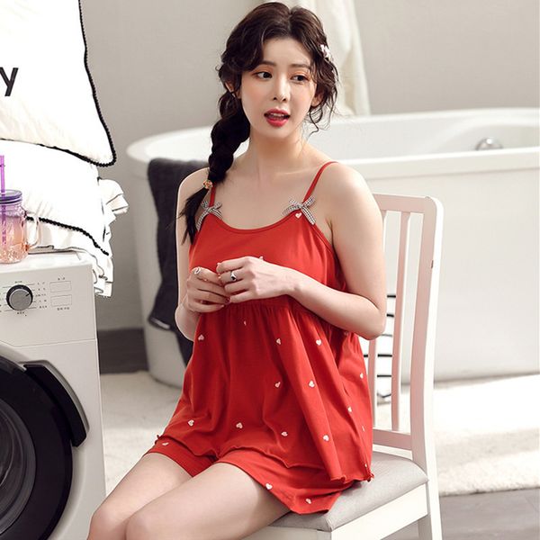women's sleepwear -3xl sweet student's pajamas set cotton pyjamas women sleepwear casual sling loose nightwear suit pijama mujer, Black;red
women's sleepwear -3xl sweet student's pajamas set cotton pyjamas women sleepwear casual sling loose nightwear suit pijama mujer, Black;red