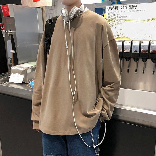 men's hoodies & sweatshirts shirt long sleeves round collar simple solid color bottom lovers streetwear hip hop tidal current college f, Black
men's hoodies & sweatshirts shirt long sleeves round collar simple solid color bottom lovers streetwear hip hop tidal current college f, Black