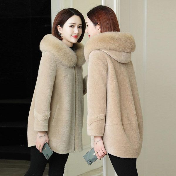 women's fur & faux 2021 women winter warm real thick coats female long coat turn down collar ladies outerwear casaco feminino q211, Black
women's fur & faux 2021 women winter warm real thick coats female long coat turn down collar ladies outerwear casaco feminino q211, Black