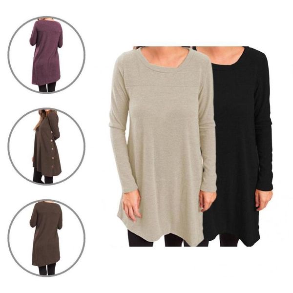 women's blouses & shirts skin-friendly button decoration autumn blouse 4 sizes pullover t-shirt long sleeve for going out, White
women's blouses & shirts skin-friendly button decoration autumn blouse 4 sizes pullover t-shirt long sleeve for going out, White