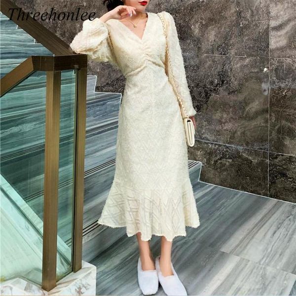casual dresses french elegant women's dress 2021 spring autumn full sleeve long trumpet v-neck fairy lady wedding party vestidos, Black;gray
casual dresses french elegant women's dress 2021 spring autumn full sleeve long trumpet v-neck fairy lady wedding party vestidos, Black;gray