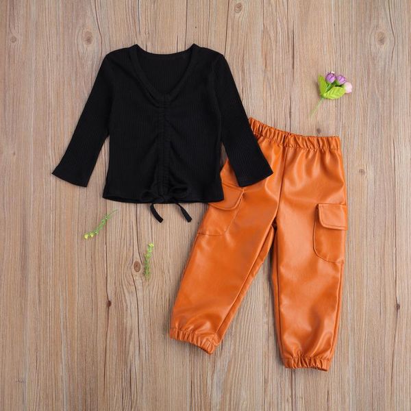 clothing sets baby & children's 2-8y fashion kids girls clothes solid long sleeve v neck knit sweater pu leather pants 2pcs, White
clothing sets baby & children's 2-8y fashion kids girls clothes solid long sleeve v neck knit sweater pu leather pants 2pcs, White