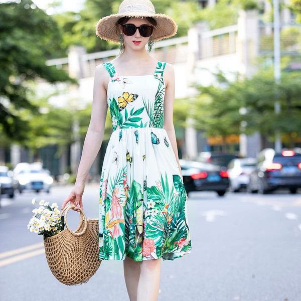 casual dresses bohemian retro print floral sling holiday style slim temperament dress women's wear summer, Black;gray
casual dresses bohemian retro print floral sling holiday style slim temperament dress women's wear summer, Black;gray