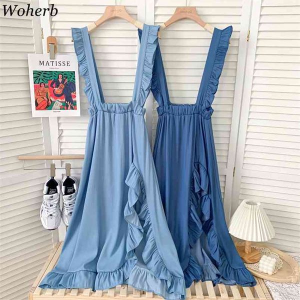 dress for women fashion irregular slit ruffles vestidos summer suspender robe korean a-line midi dresses 4j056 210519, Black;gray
dress for women fashion irregular slit ruffles vestidos summer suspender robe korean a-line midi dresses 4j056 210519, Black;gray