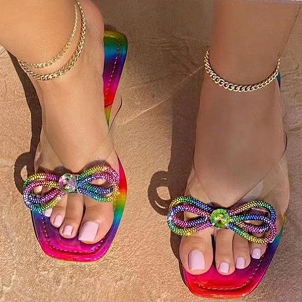 slippers women's mixed color summer bow flat shoes 2021 style ladies fashion elegant square toe shoe plus size rainbow, Black
slippers women's mixed color summer bow flat shoes 2021 style ladies fashion elegant square toe shoe plus size rainbow, Black
