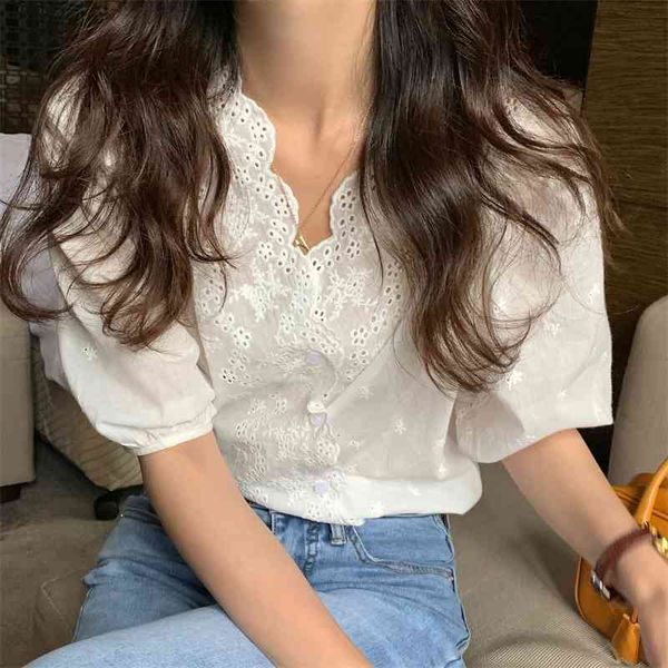 women's knits & tees white cotton hollow out v-neck slim loose-fitting ol lady retro casual shirts sweet girls blouses i
women's knits & tees white cotton hollow out v-neck slim loose-fitting ol lady retro casual shirts sweet girls blouses i