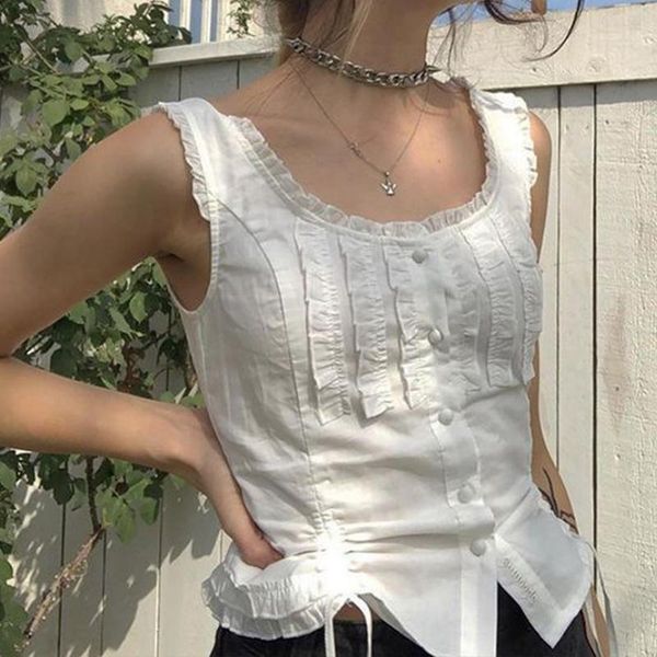 lace drawstring solid camis women fashion simple blouse woman tight-fitting single-breasted with ladies summer 2021 women's tanks &, White
lace drawstring solid camis women fashion simple blouse woman tight-fitting single-breasted with ladies summer 2021 women's tanks &, White