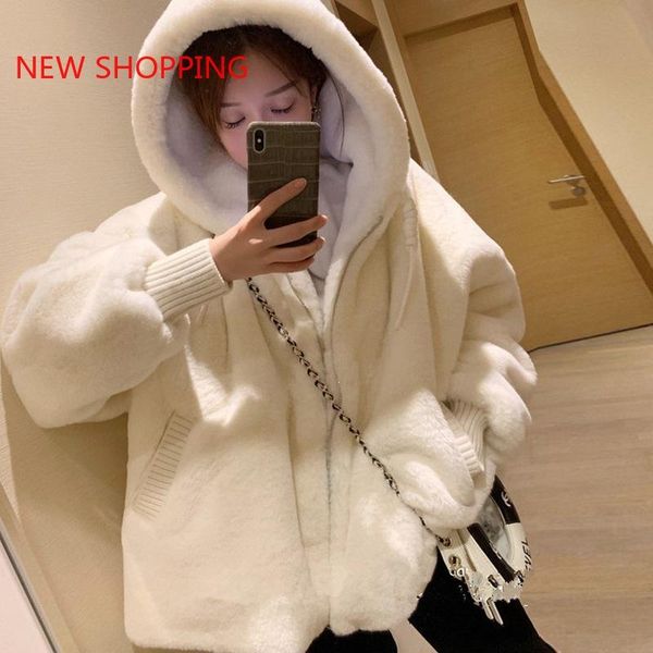 women's fur & faux fall winter loose hooded plush jacket imitation coat white zipper cardigan luxurious elegant party coats, Black
women's fur & faux fall winter loose hooded plush jacket imitation coat white zipper cardigan luxurious elegant party coats, Black