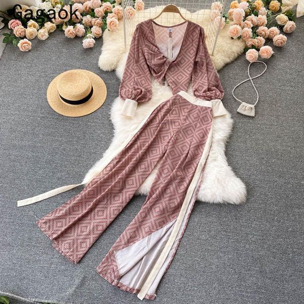 women's two piece pants gagaok vintage set women 2021 spring autumn ins fashion vavel print outfits v-neck shirts + side stripe, White
women's two piece pants gagaok vintage set women 2021 spring autumn ins fashion vavel print outfits v-neck shirts + side stripe, White