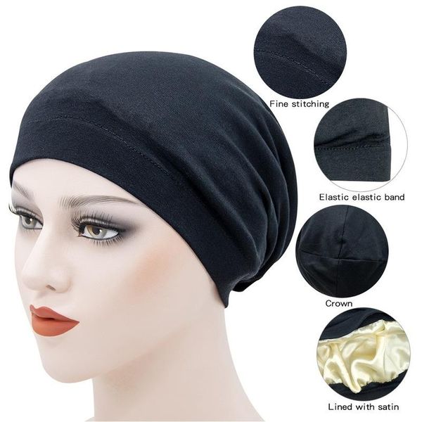 beanie/skull caps charmgo cover accessories cotton hat solid color double layer satin silk breathable turban fedora muslim, Blue;gray
beanie/skull caps charmgo cover accessories cotton hat solid color double layer satin silk breathable turban fedora muslim, Blue;gray