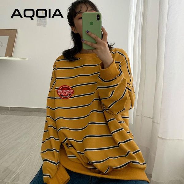women's hoodies & sweatshirts 2021 autunm vintage striped women sweatshirt pockets oversize loose ins plus size female pullovers, Black
women's hoodies & sweatshirts 2021 autunm vintage striped women sweatshirt pockets oversize loose ins plus size female pullovers, Black