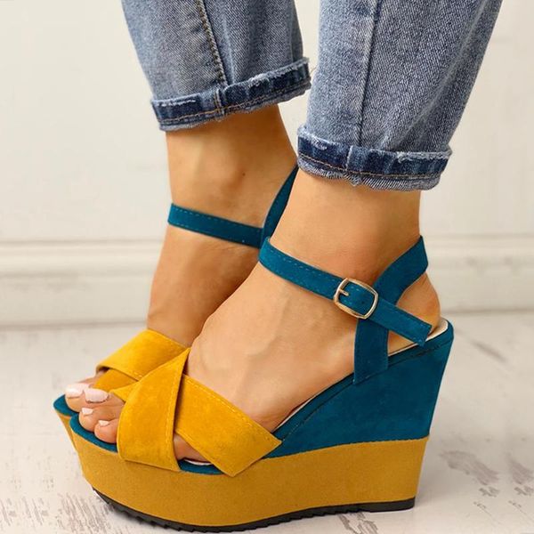 ankle-strap leisure wedges women shoes summer sandals woman patchwork platform high heels 2021, Black
ankle-strap leisure wedges women shoes summer sandals woman patchwork platform high heels 2021, Black