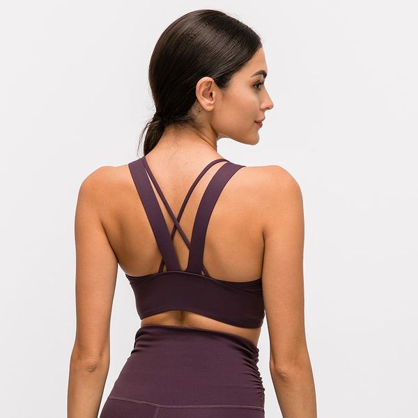 gym clothing naked-feel fabric fitness sports bras women vest-type strappy running push up yoga sport brassiere, White;black
gym clothing naked-feel fabric fitness sports bras women vest-type strappy running push up yoga sport brassiere, White;black