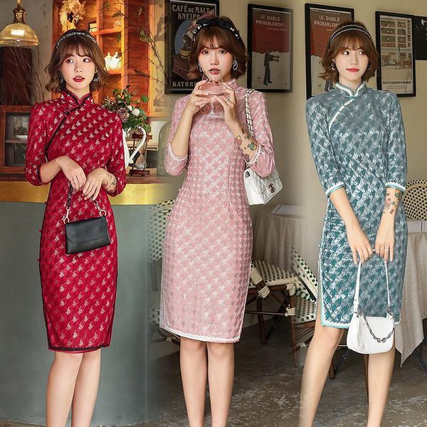 ethnic clothing summer autunm women lace party dress chinese traditional qipao mandarin collar slim cheongsam l xl xxl 3xl, Red
ethnic clothing summer autunm women lace party dress chinese traditional qipao mandarin collar slim cheongsam l xl xxl 3xl, Red