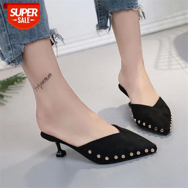High Heels Suede Slippers Women New Summer Shoes Fashion Beige Thin Pumps Sexy Slip-On Party Slides #Jf1s, Black
High Heels Suede Slippers Women New Summer Shoes Fashion Beige Thin Pumps Sexy Slip-On Party Slides #Jf1s, Black