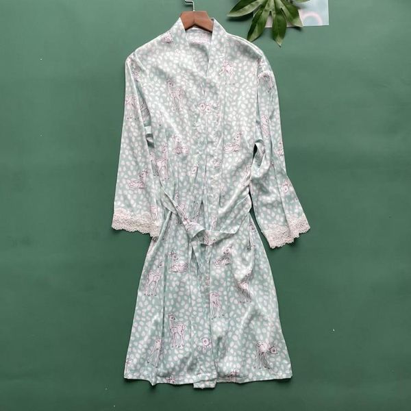 women's sleepwear female robe bathrobe gown lace homewear intimate lingerie green printed nightwear casual satin nightgown, Black;red
women's sleepwear female robe bathrobe gown lace homewear intimate lingerie green printed nightwear casual satin nightgown, Black;red
