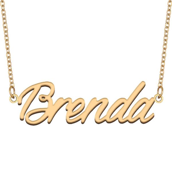 pendant necklaces brenda name necklace for women stainless steel jewelry 18k gold plated nameplate femme mother girlfriend gift, Silver
pendant necklaces brenda name necklace for women stainless steel jewelry 18k gold plated nameplate femme mother girlfriend gift, Silver