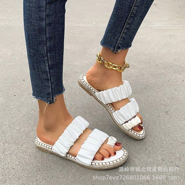 sandals summer women's slippers clip toe ladies slides pu flat platform female shoes pleate woman footwear non-slip plus size 2021, Black
sandals summer women's slippers clip toe ladies slides pu flat platform female shoes pleate woman footwear non-slip plus size 2021, Black