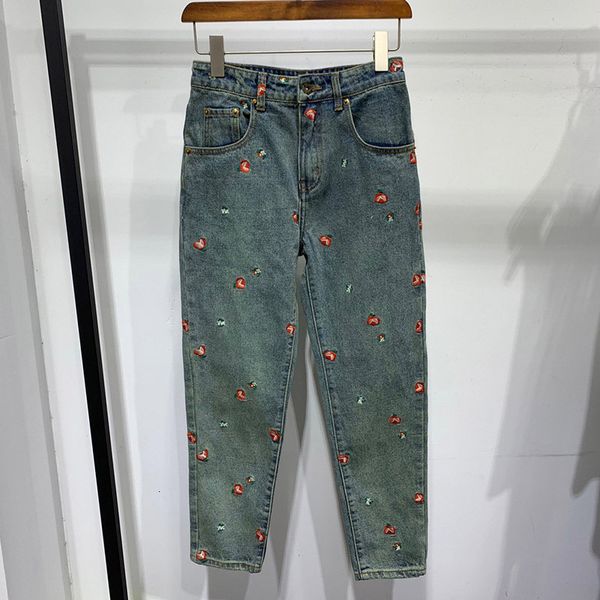 women's pants & capris 2021 spring summer fashion female brand embroidered chic jeans denim ninth b777, Black;white
women's pants & capris 2021 spring summer fashion female brand embroidered chic jeans denim ninth b777, Black;white