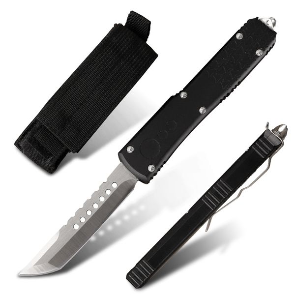 out tactical combat double action automatic knife zinc aluminum alloy handle outdoor camping practical hiking survival pocket fishing tool
out tactical combat double action automatic knife zinc aluminum alloy handle outdoor camping practical hiking survival pocket fishing tool