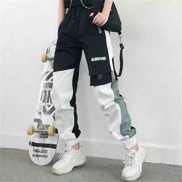 women loose cargo pants autumn high waist drawstring jogger pant plus size female street trouser casual sportwear 210915, Black;white
women loose cargo pants autumn high waist drawstring jogger pant plus size female street trouser casual sportwear 210915, Black;white