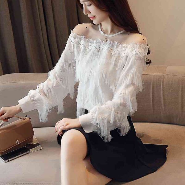 spring off shoulder layered shirt stitching chiffon long sleeve women black white women blouse shirt 85h3 210420
spring off shoulder layered shirt stitching chiffon long sleeve women black white women blouse shirt 85h3 210420