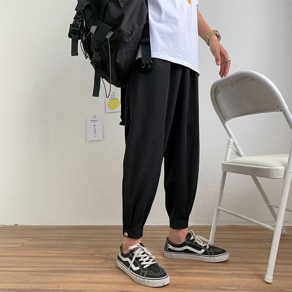 Men Casual Pants Loose Solid Simple Bundle Feet Drawstring Vintage Harem Ankle-length Trousers Daily Spring Student Ulzzang Chic, Black
Men Casual Pants Loose Solid Simple Bundle Feet Drawstring Vintage Harem Ankle-length Trousers Daily Spring Student Ulzzang Chic, Black