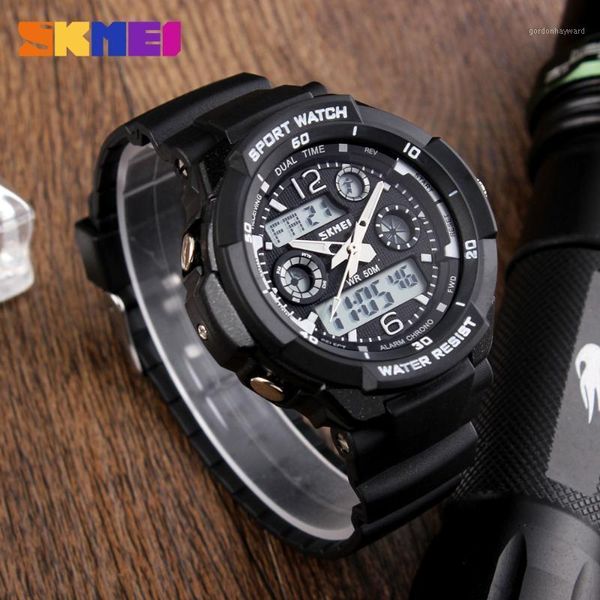 wristwatches skmei men watch electronic movement waterproof sports watches student led light dual time wristwatch gift, Slivery;brown
wristwatches skmei men watch electronic movement waterproof sports watches student led light dual time wristwatch gift, Slivery;brown