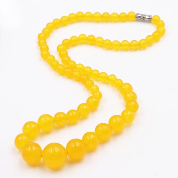 chokers natural stone necklace for women yellow jades round beads 6-14mm strand necklaces chain chalcedony choker jewels 18inch a670, Golden;silver
chokers natural stone necklace for women yellow jades round beads 6-14mm strand necklaces chain chalcedony choker jewels 18inch a670, Golden;silver