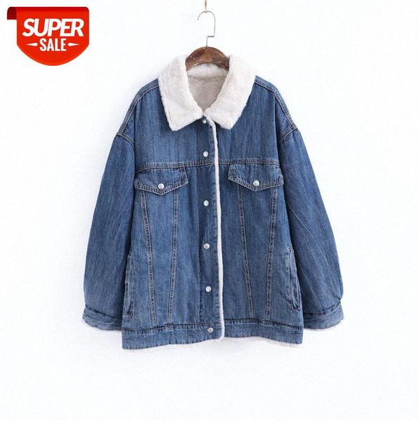 011427 plus velvet denim cotton coat mid-length korean style loose thick imitation rabbit fur #wy86, Black
011427 plus velvet denim cotton coat mid-length korean style loose thick imitation rabbit fur #wy86, Black
