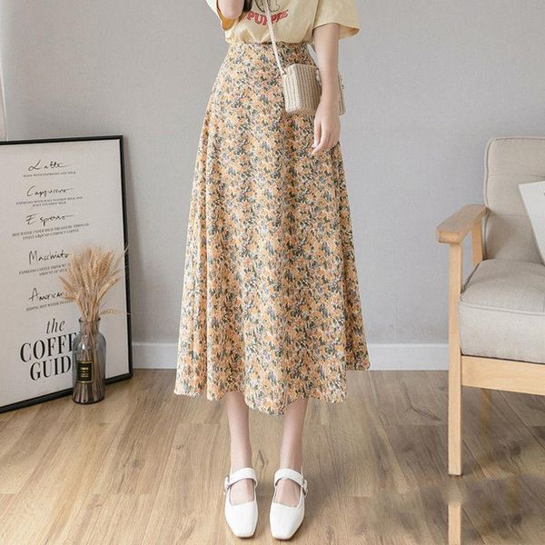 floral half-length skirt female student korean summer high-waist chiffon small daisy a-line long drape mid-length skirts, Black
floral half-length skirt female student korean summer high-waist chiffon small daisy a-line long drape mid-length skirts, Black
