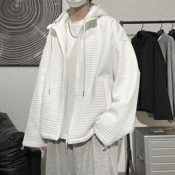 men's t-shirts spring korean plaid hoodies fashion casual hooded sweatshirt men streetwear loose hip hop zipper hoodie mens m-xl g, White;black
men's t-shirts spring korean plaid hoodies fashion casual hooded sweatshirt men streetwear loose hip hop zipper hoodie mens m-xl g, White;black