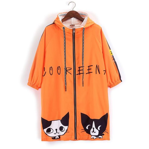 women's trench coats women summer sunscreen hoodied zipper half sleeve hip hop style kawaii cat cartoon print letter female long thin c, Tan;black
women's trench coats women summer sunscreen hoodied zipper half sleeve hip hop style kawaii cat cartoon print letter female long thin c, Tan;black