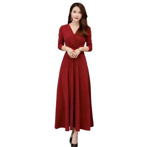 casual dresses women dress 2021 spring autumn elegant slim v-neck maxi party long sleeve high waist plus size vestidos, Black;gray
casual dresses women dress 2021 spring autumn elegant slim v-neck maxi party long sleeve high waist plus size vestidos, Black;gray