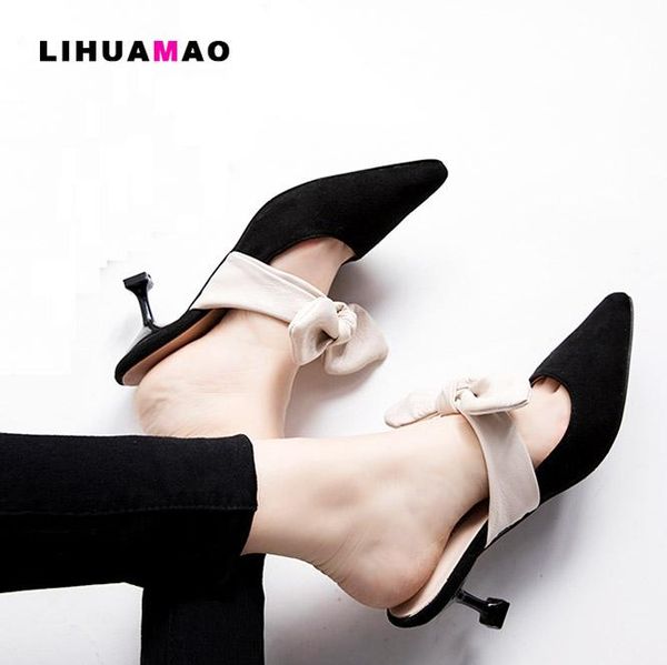 dress shoes lihuamao bowtie high heel women stilletto heels mules pumps platform pointed toe party wedding ladies slides, Black
dress shoes lihuamao bowtie high heel women stilletto heels mules pumps platform pointed toe party wedding ladies slides, Black