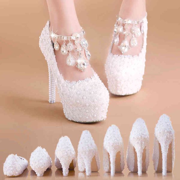 dress shoes white lace and pearl beaded wedding super high heel with platform slip-on round toe for party banquet bride kzad, Black
dress shoes white lace and pearl beaded wedding super high heel with platform slip-on round toe for party banquet bride kzad, Black