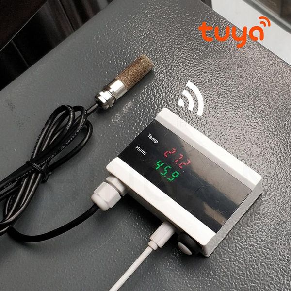 smart home control tuya wifi thermometer wireless electric digital display hygrometer temperature and humidity sensor built-in alarm buzzer
smart home control tuya wifi thermometer wireless electric digital display hygrometer temperature and humidity sensor built-in alarm buzzer