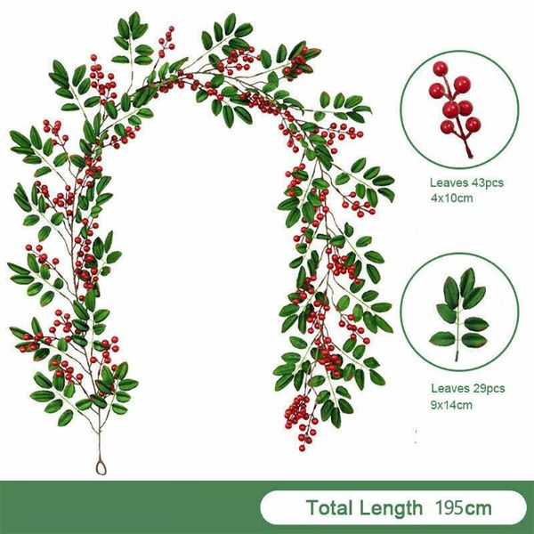 195cm length artificial vine christmas party decor plants tree decoration decorative flowers & wreaths
195cm length artificial vine christmas party decor plants tree decoration decorative flowers & wreaths