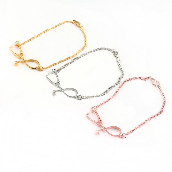 charm bracelets fashion jewelry bracelet for women stethoscope love heart gift wristband accessories mujer, Golden;silver
charm bracelets fashion jewelry bracelet for women stethoscope love heart gift wristband accessories mujer, Golden;silver