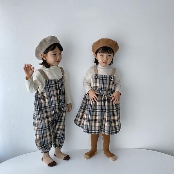 clothing sets 7016 baby twins clothes spring little girl dress strap or boys lattice pants kids plaid stylish outwear, White
clothing sets 7016 baby twins clothes spring little girl dress strap or boys lattice pants kids plaid stylish outwear, White