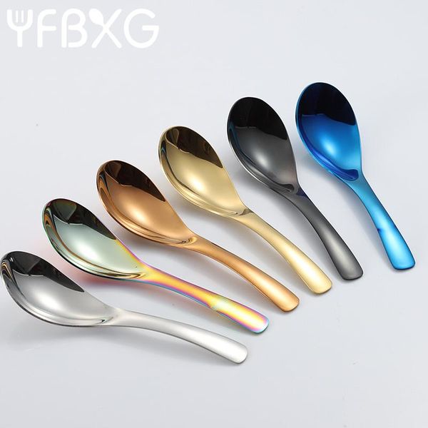 spoons soup spoon 18/8 stainless steel gold rice kids ice cream dessert scoop dinner with thick handle kitchen tableware
spoons soup spoon 18/8 stainless steel gold rice kids ice cream dessert scoop dinner with thick handle kitchen tableware