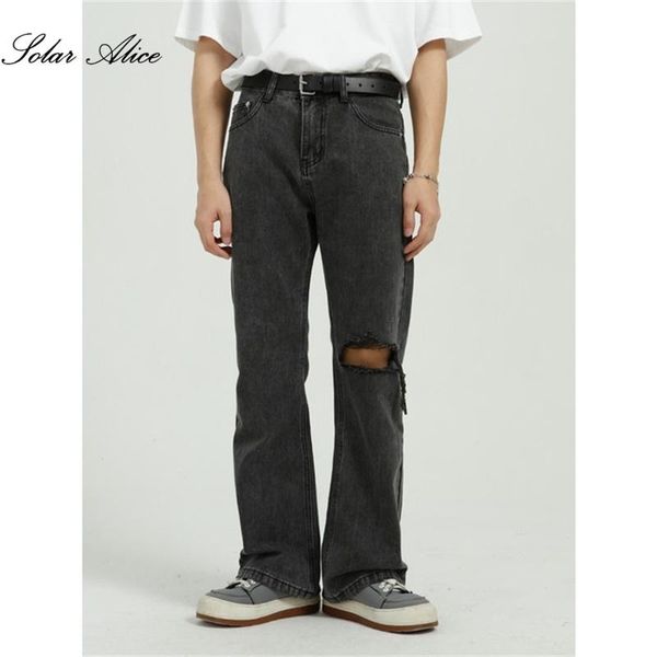 men's spring and autumn straight-leg ripped jeans mid-rise gray casual pants, Blue
men's spring and autumn straight-leg ripped jeans mid-rise gray casual pants, Blue