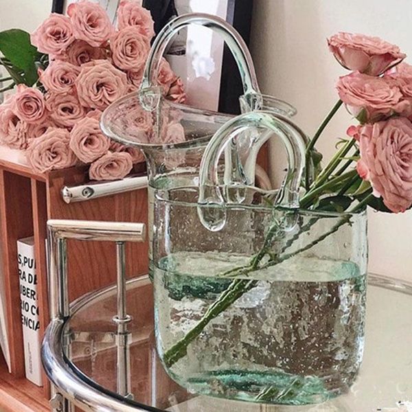glass basket flower vase eco- friendly green home decoration plants holder handbag arrangement furniture vases
glass basket flower vase eco- friendly green home decoration plants holder handbag arrangement furniture vases