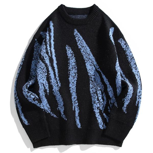men's sweaters loose youthful oversize sweater men 2021 winter patchwork harajuku korean style black for autumn spring, White;black
men's sweaters loose youthful oversize sweater men 2021 winter patchwork harajuku korean style black for autumn spring, White;black