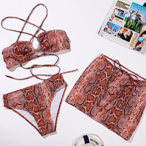 women's swimwear snakeskin print split three-piece swimsuit backless bikini low waist beachwear for swimming pool 5.28, White;black
women's swimwear snakeskin print split three-piece swimsuit backless bikini low waist beachwear for swimming pool 5.28, White;black