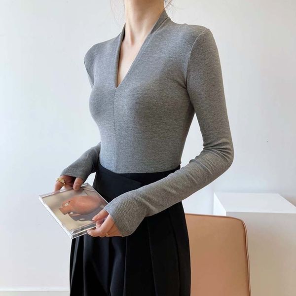 women's t-shirt sping slim body shirts long sleeve v-neck white casual ops for blusa 5gy3
women's t-shirt sping slim body shirts long sleeve v-neck white casual ops for blusa 5gy3