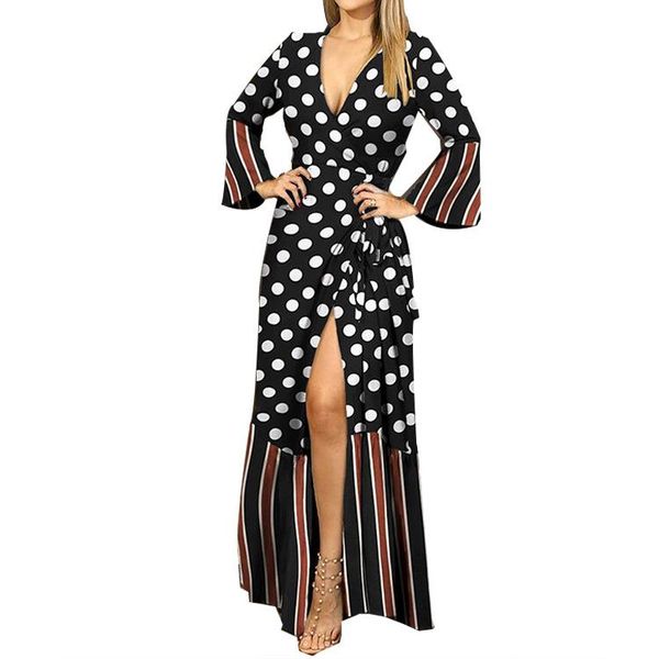 casual dresses deep v neck polka dot maxi dress women 2021 fall clothes side split leopard long for woman plus size robe femme, Black;gray
casual dresses deep v neck polka dot maxi dress women 2021 fall clothes side split leopard long for woman plus size robe femme, Black;gray